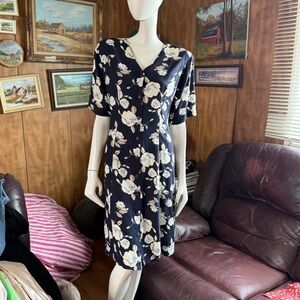 Vintage Floral Boho Cottagecore Dress